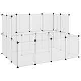 Vidaxl animal loft small 143x107x93 cm polypropene and steel transparent