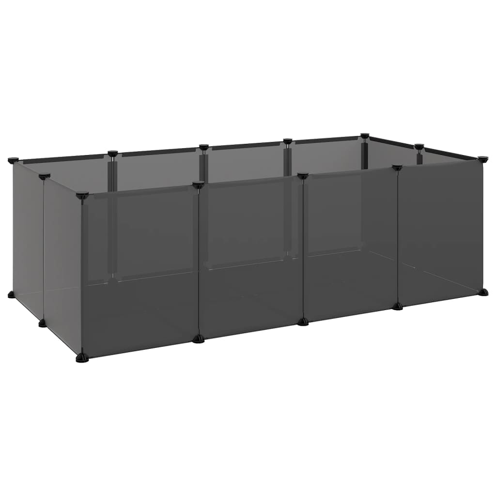 Vidaxl Animal Loft Small 144x74x46.5 cm Polypropène et acier noir