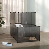 Vidaxl Animal Loft Small 142x74x93 cm Polypropène et acier noir