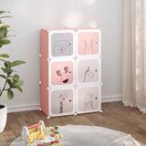 Vidaxl Children's storage furniture with 6 compartments Polypropene Pink