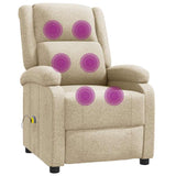 Vidaxl massagestoel stof crèmekleurig