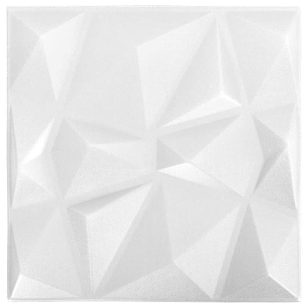 VIDAXL 24 ST WALSPOREULE 3D 6 m² 50 x 50 cm Diamantweiß