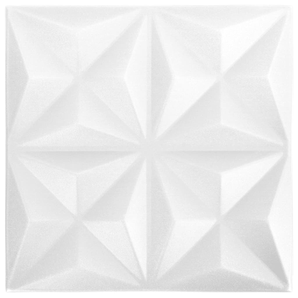 Vidaxl 24 St Wall Panels 3D Origami 6 m² 50x50 cm hvit