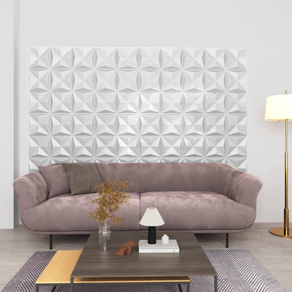 Vidaxl de 24 paneles de pared 3d Origami 6 m² 50x50 cm blanco