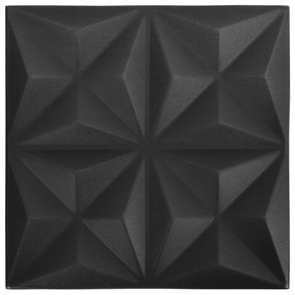 Vidaxl 48 ST Wall Panels 3d Origami 12 m² 50x50 cm černá