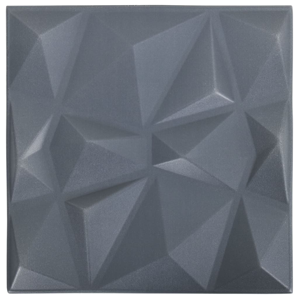 Vidaxl 24 ST Panele ścienne 3D Diamond 6 m² 50x50 cm szary