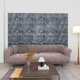 Vidaxl Pannelli a parete 24 ST 3D Diamond 6 m² 50x50 cm Grigio