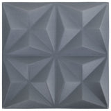 Vidaxl de 24 paneles de pared 3d Origami 6 m² 50x50 cm de gris