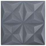 Vidaxl 48 Pannelli a parete ST 3D origami 12 m² 50x50 cm grigio