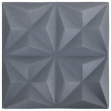 VIDAXL 12 ST WALSPORULTE 3D Origami 3 m² 50 x 50 cm Grau