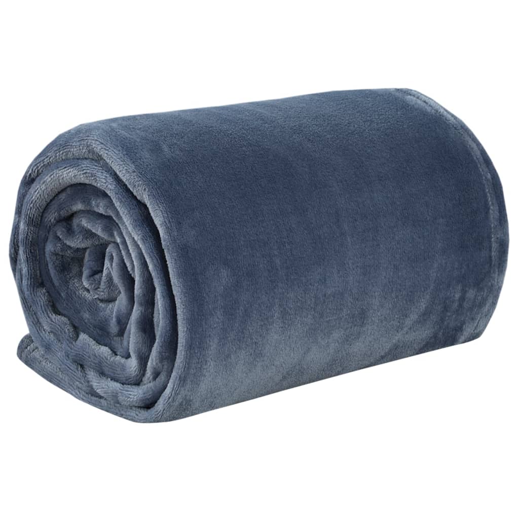 Vidaxl -Decke 130x170 cm Polyester Ultimate Grau