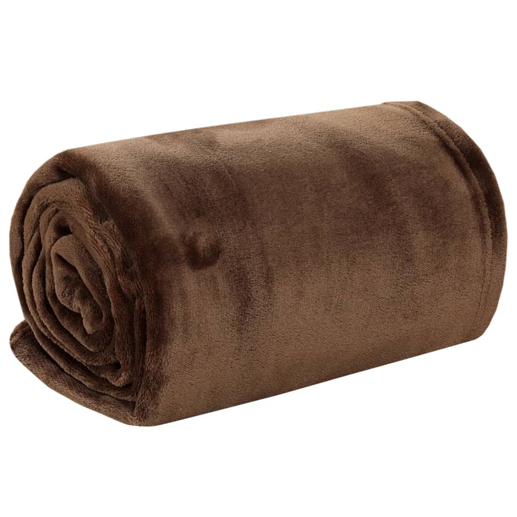 Vidaxl Deken 200x240 cm Polyester Cocoa Brown