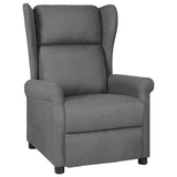 Vidaxl fauteuil verstelbaar stof lichtgrijs