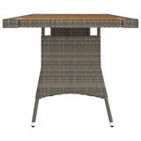 Vidaxl tuintafel 160x70x72 cm poly rattan en massief acaciahout grijs