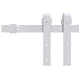 Ajuste de Vidaxl Set para la puerta corredera de 200 cm de acero blanco