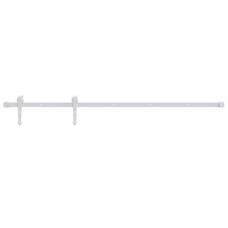 Vidaxl -Armaturen für Schiebetür 183 cm Stahlweiß eingestellt