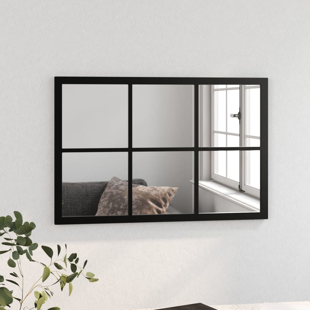 Vidaxl Wall Mirror 60x40 cm metall svart