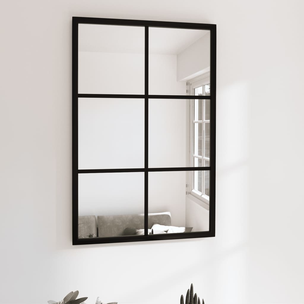 Vidaxl Wall Mirror 60x40 cm metall svart