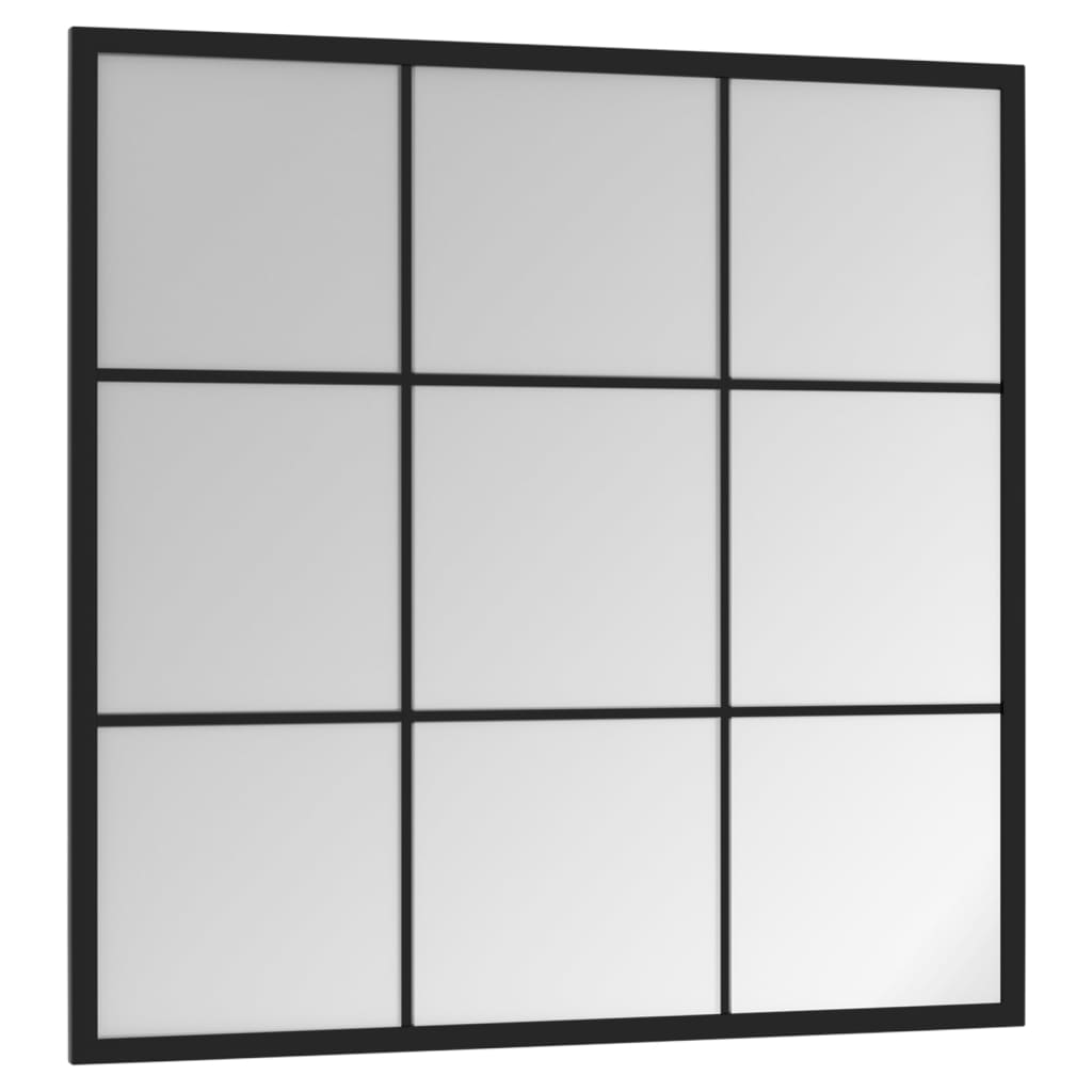 Vidaxl veggspeil 60x60 cm metall svart