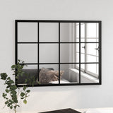Vidaxl Wandspiegel 80x60 cm Metallschwarz