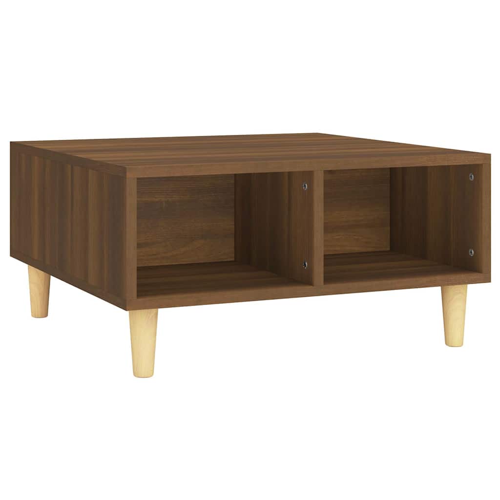 Vidaxl salontafel 60x60x30 cm bewerkt hout bruin eikenkleur