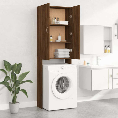 Vidaxl Waschmaschinenschrank 64x25.5x190 cm Braune Eiche Farbe