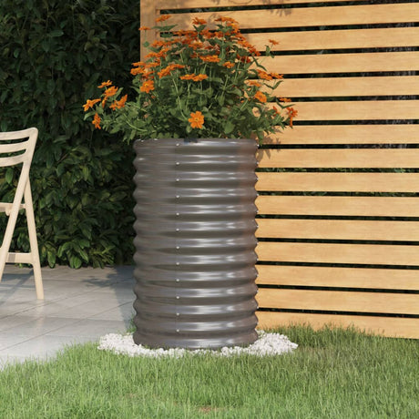VIDAXL -Planungsbox 40x40x68 cm Pulver -Stahl grau
