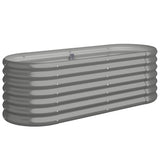 VIDAXL -Planungsbox 114x40x36 cm verzinkter Stahl grau