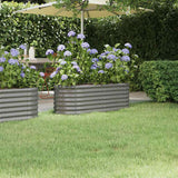 VIDAXL -Planungsbox 114x40x36 cm verzinkter Stahl grau