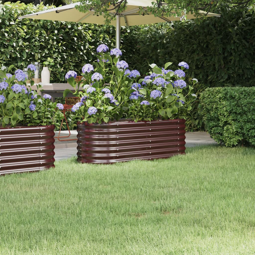 VIDAXL -Planungsbox 114x40x36 cm verzinkter Stahl braun