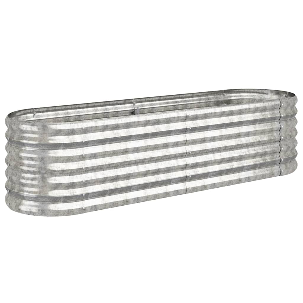 VIDAXL -Planungsbox 152x40x36 cm verzinkter Stahl Silber gefärbt