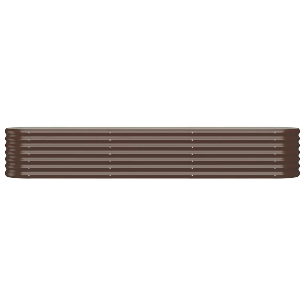 VIDAXL -Planungsbox 224x40x36 cm Pulver -Stahlbraun