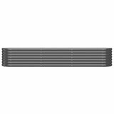VIDAXL -Planungsbox 224x40x36 cm Pulver -beschichteter Stahl -Anthrazit -Verschärfen