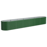VIDAXL -Planungsbox 260x40x36 cm Pulver -bezogenes Stahlgrün