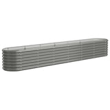 VIDAXL -Planungsbox 260x40x36 cm Pulver -bewegtes Stahl grau