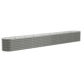 VIDAXL -Pflanzer 332x40x36 cm Pulver -Stahlgrau grau