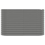 Vidaxx Pflanzgefäß 114x40x68 cm pulverbeschichteter Stahl grau