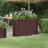 VIDAXL -Planungsbox 114x40x68 cm Pulver -Stahlbraun