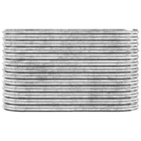 VidaXL Pflanzgefäß 114x40x68 cm pulverbeschichteter Stahl silberfarben