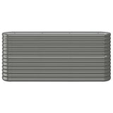 VIDAXL -Pflanzer 152x40x68 cm Pulver -bewegtes Stahl grau