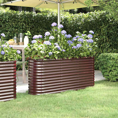 Vidaxx Pflanzgefäß 152x40x68 cm verzinkter Stahl braun