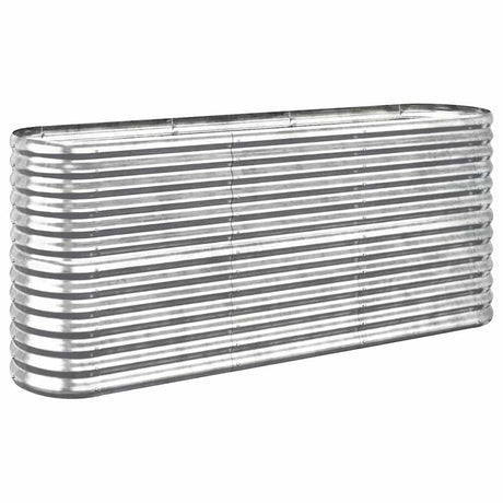 Vidaxx Pflanzgefäß 152x40x68 cm verzinkter Stahl silberfarben