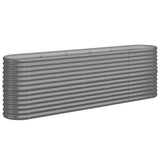 VIDAXL -Planungsbox 224x40x68 cm Pulver -Stahl grau