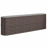 VIDAXL -Planungsbox 224x40x68 cm Pulver -Stahlbraun