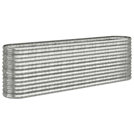 Vidaxx Pflanzgefäß 224x40x68 cm verzinkter Stahl silberfarben