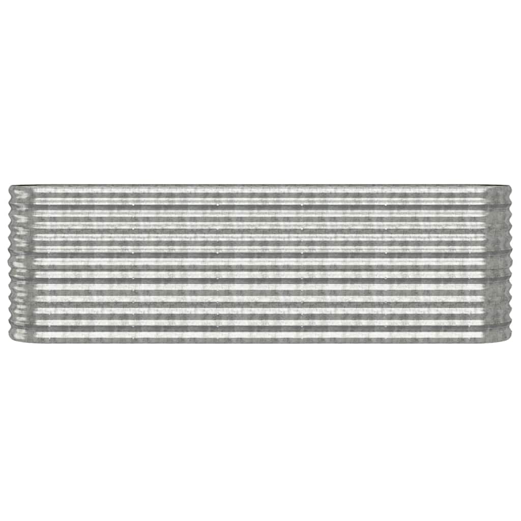 Vidaxx Pflanzgefäß 224x40x68 cm verzinkter Stahl silberfarben