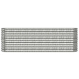 VIDAXL -Planungsbox 224x40x68 cm Pulver -Stahl Silber gefärbt