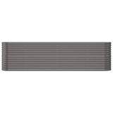 VIDAXL -Planungsbox 260x40x68 cm Pulver -bewegtes Stahl grau