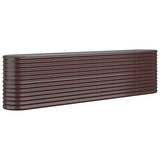 VIDAXL -Planungsbox 260x40x68 cm Pulver -bezogener Stahlbraun