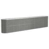 VIDAXL -Pflanzer 332x40x68 cm Pulver -Stahlgrau grau